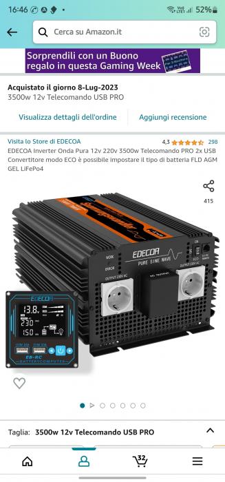 1500W/3000W Inverter 12v 220v Onda Pura Invertitore di Potenza 12v 220V/230V  Trasformatore di Potenza Convertitore - Telecomando & USB & EU Presa per  Auto Camper Barca : : Elettronica